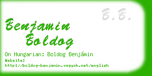 benjamin boldog business card