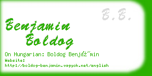 benjamin boldog business card